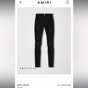 Black amiri jeans